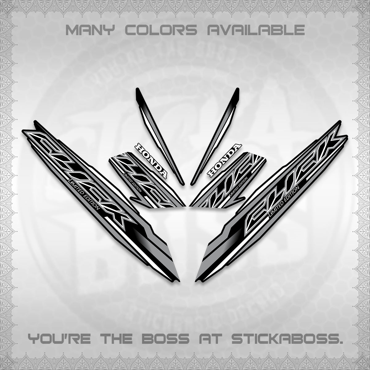 CLICK 125 V3 INDO DECALS (2024 SV 13-A2 STYLE) STICKER KITS By STICKABOSS