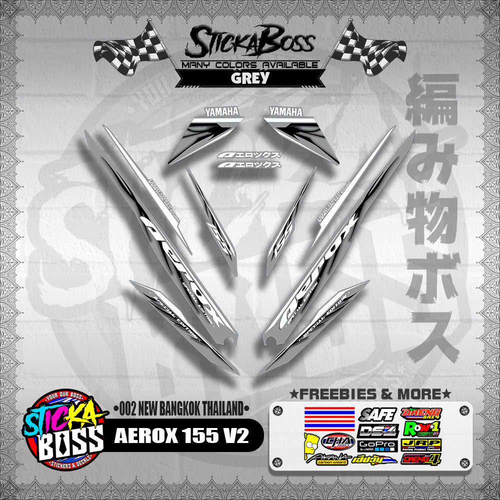 AEROX 155 V2 DECALS ( 002 NEW BANGKOK THAILAND )【WITH FREEBIES】
