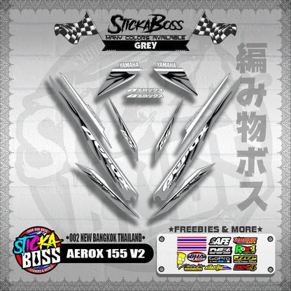 AEROX 155 V2 DECALS ( 002 NEW BANGKOK THAILAND )【WITH FREEBIES】