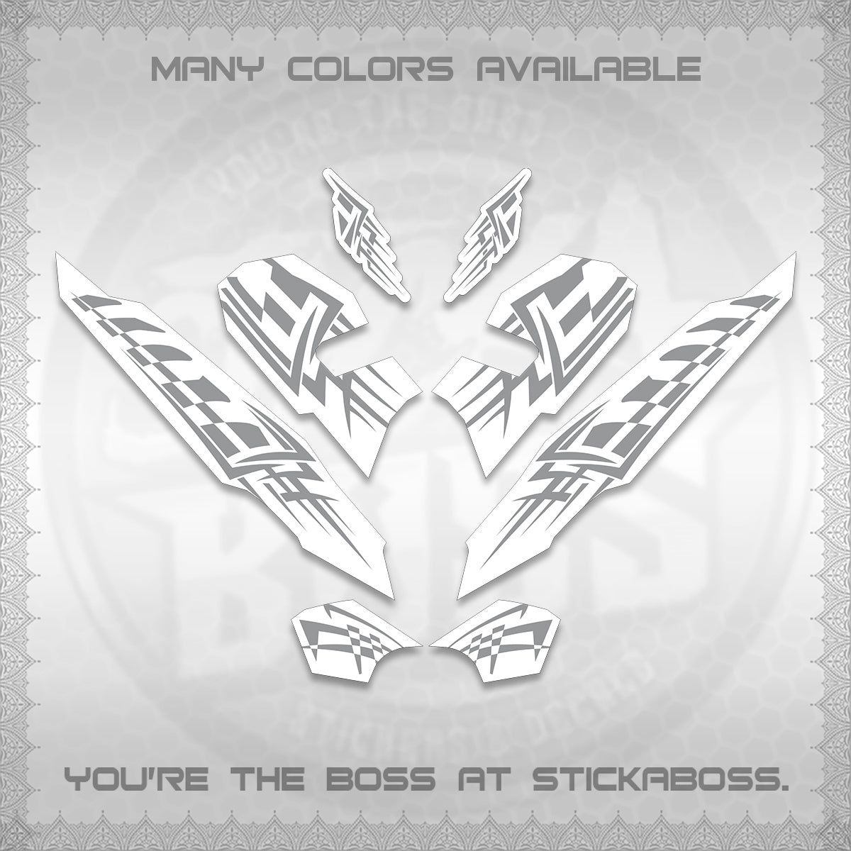 CLICK 125 V3 VARIO INDO-MALAY FOR WHITE DECALS (2026 TRIBAL LINES DESIGN) STICKER DECALS By STICKABOSS