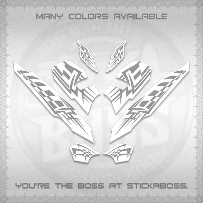 CLICK 125 V3 VARIO INDO-MALAY FOR WHITE DECALS (2026 TRIBAL LINES DESIGN) STICKER DECALS By STICKABOSS