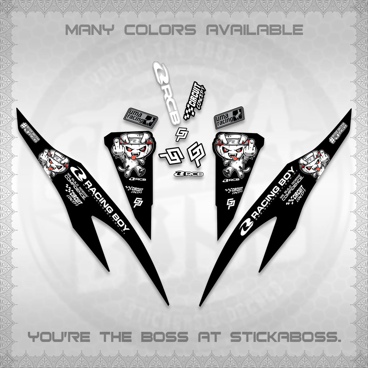 CLICK V2 DECALS (2026 RACE ZOMBIE DESIGN)STICKER DECALS By STICKABOSS