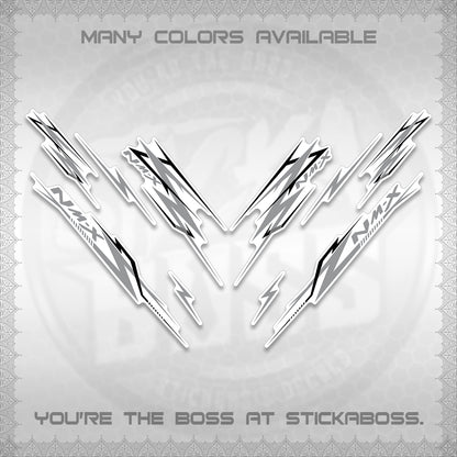 NMAX V2 FOR WHITE DECALS (2024 NM A8 STYLE) STICKER DECALS By STICKABOSS