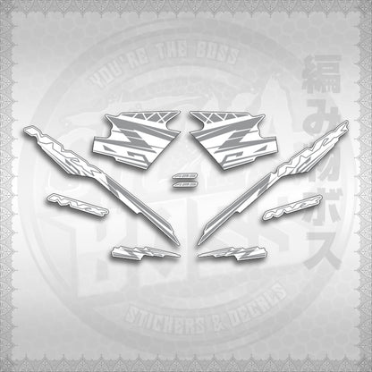 STICKER DECALS for AEROX V3 ALPHA TURBO INDO FOR WHITE (AV314ARV9SE) By STICKABOSS (SOFIE LAMINATED WATERPROOF)