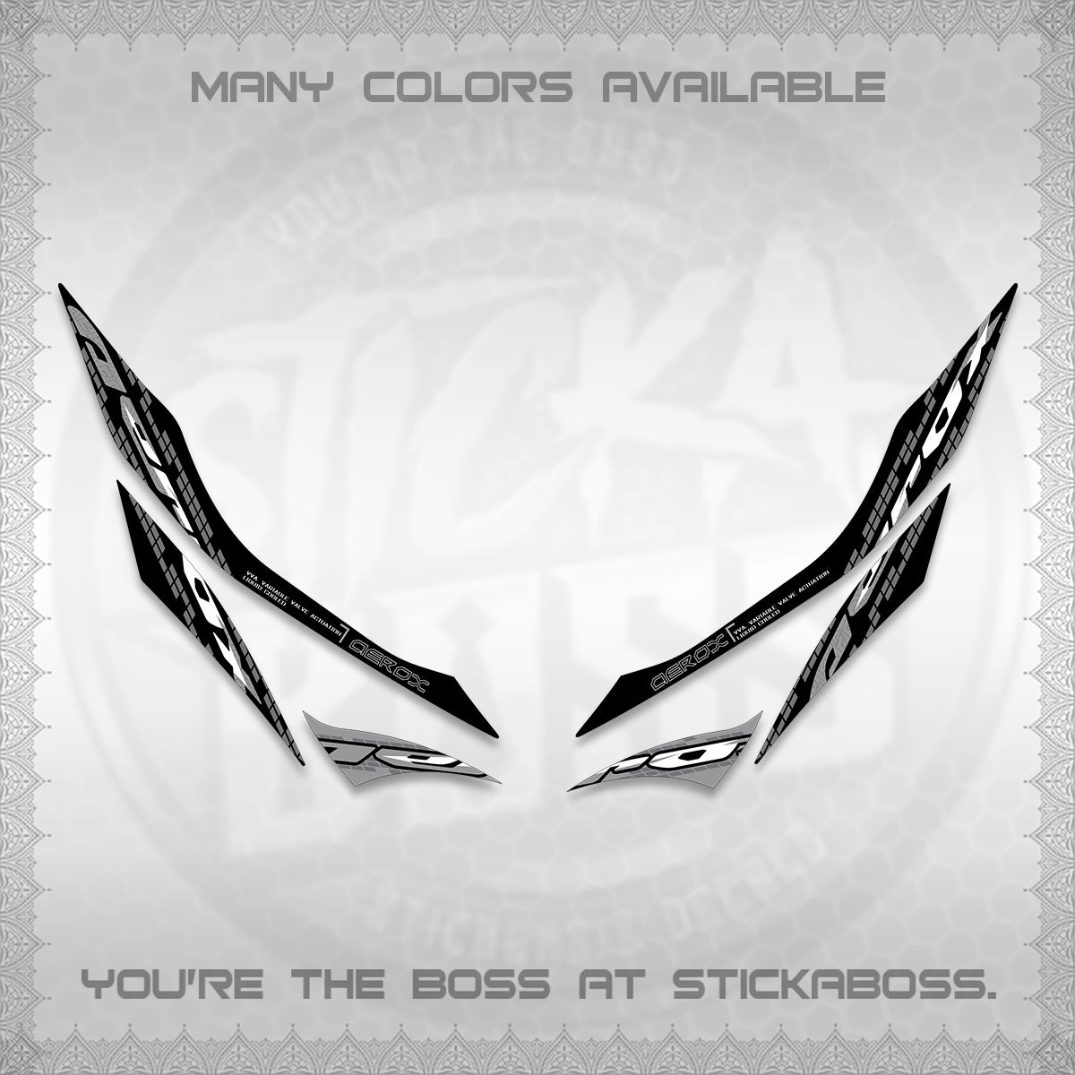 AEROX 155 V1 DECALS (NEW 2026 VORTEX) STICKER KITS BY STICKABOSS