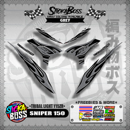 SNIPER 150 DECALS ( TRIBAL LIGHT Y15ZR )[ PREMIUM GLOSSY LAMINATED ]【WITH FREEBIES】