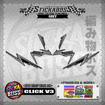 CLICK V3 INDO STICKER DECALS ( 2025 SHARP EDGES 002 )【WITH FREEBIES】