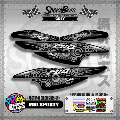 MIO SPORTY DECALS ( ABSTRACT CIRCLES DESIGN )【WITH FREEBIES】