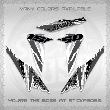 CLICK 150 V2 VARIO FOR WHITE DECALS (2022 SPECIAL SPLASH DESIGN) STICKER KITS BY STICKABOSS