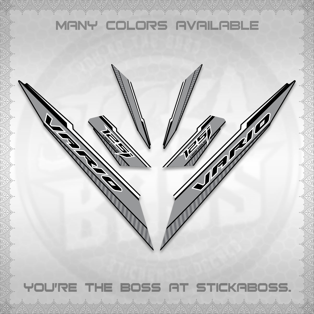 CLICK 125 V3 VARIO DECALS (2024 SV 12-A1 STYLE) STICKER DECALS By STICKABOSS