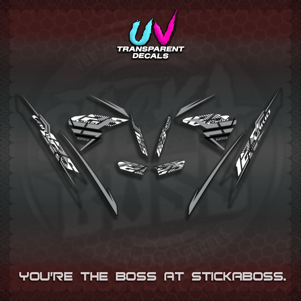 CLICK V2 VARIO UV TRANSPARENT DECALS (2026 SHARP LINES 01)STICKER DECALS By STICKABOSS