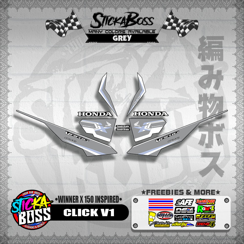 CLICK V1 DECALS ( WINNER X 150 INSPIRED )【WITH FREEBIES】