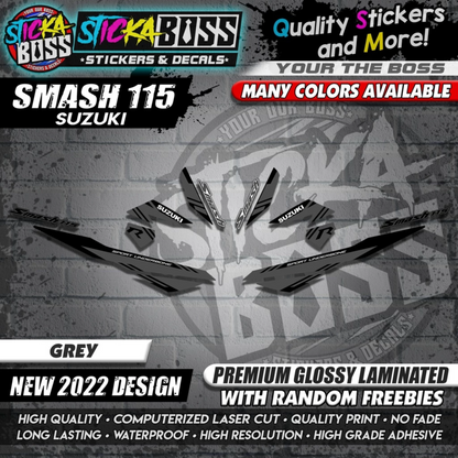 Suzuki Smash 115 Stock Decals (NEW 2022 DESIGN)【WITH FREEBIES】