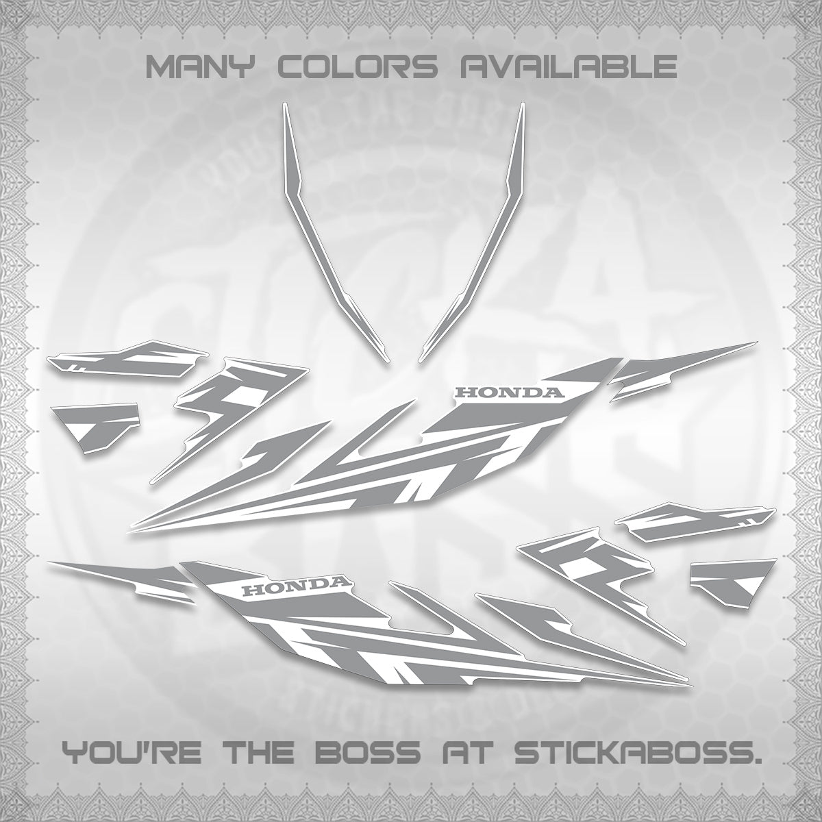 CLICK 125 V4 FOR WHITE DECALS (2026 MINIMAL 001 DESIGN) STICKER DECALS By STICKABOSS