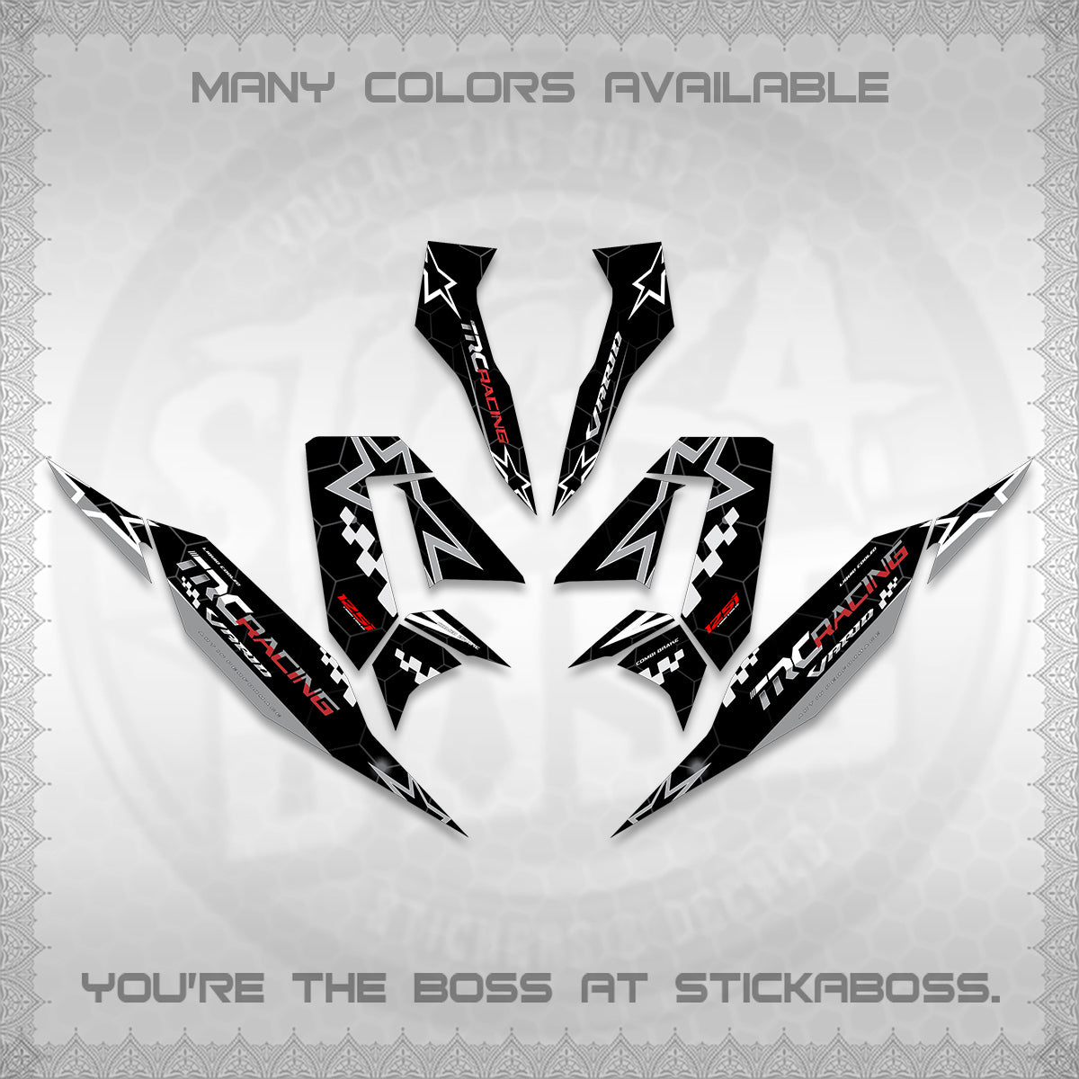 CLICK V4 DECALS (2026 TRC RACING DESIGN)STICKER DECALS By STICKABOSS