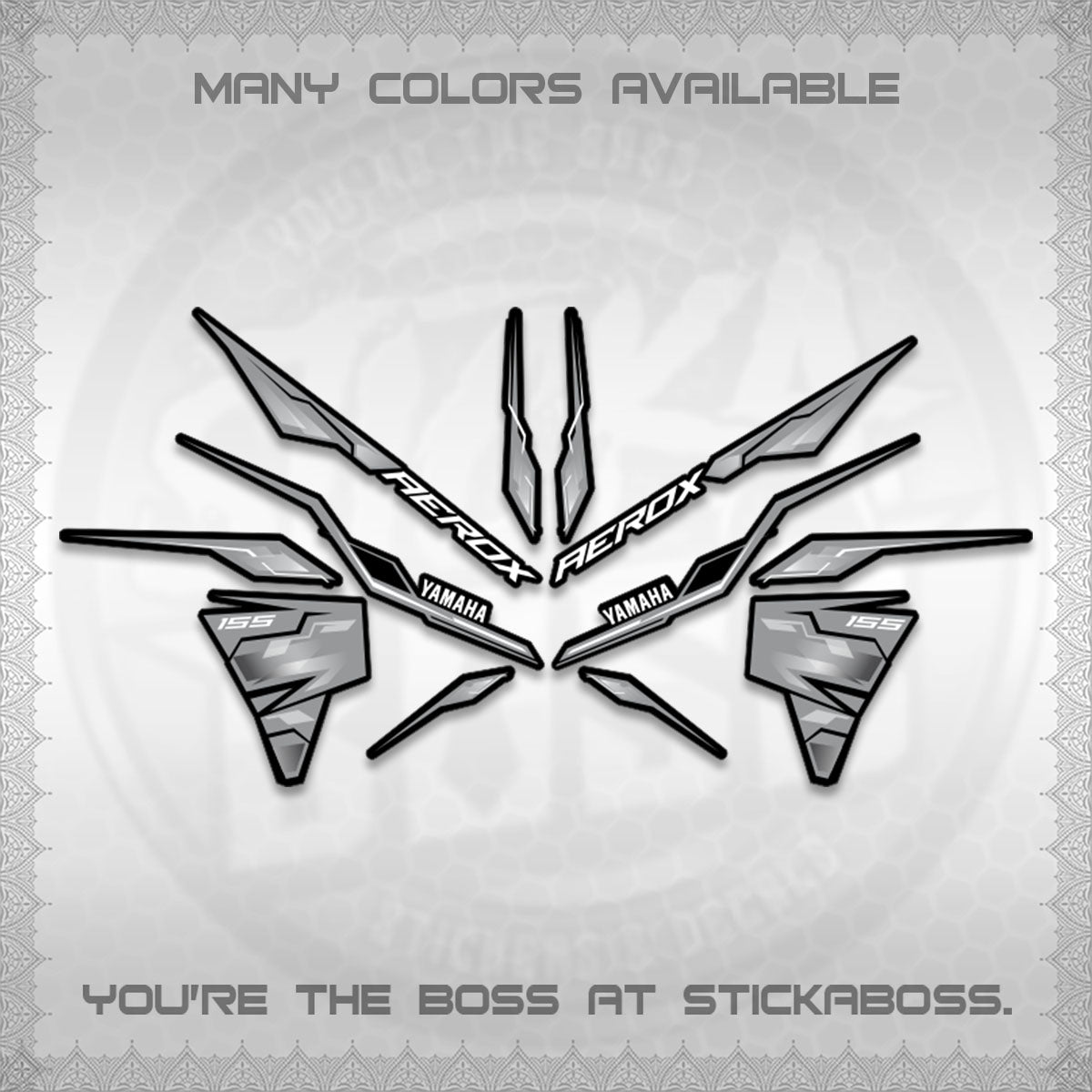 AEROX V3 INDO DECALS (ALPHA TURBO 0001)STICKER DECALS By STICKABOSS