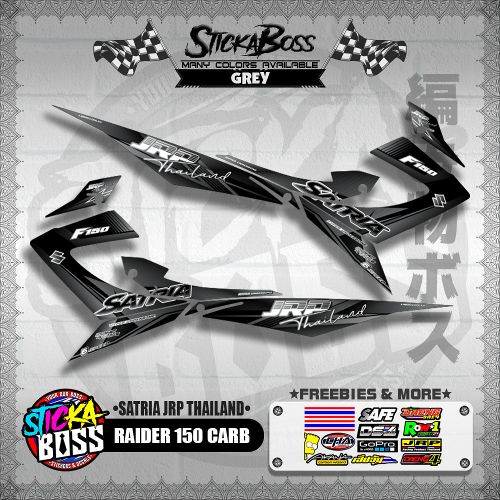 RAIDER 150 CARB DECALS ( SATRIA JRP THAILAND ) [ PREMIUM GLOSSY LAMINATED ]【WITH FREEBIES】