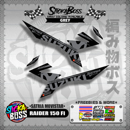RAIDER 150 Fi DECALS ( SATRIA MOVISTAR )【WITH FREEBIES】