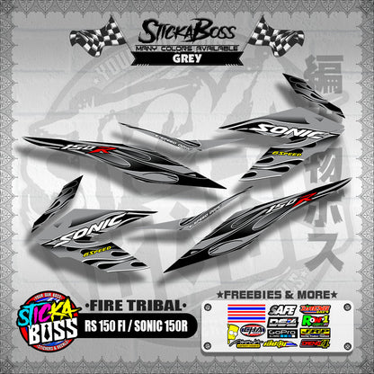 RS 150 FI / SONIC 150R DECALS ( FIRE TRIBAL )【WITH FREEBIES】