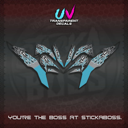【PREMIUM UV PRINT】TRANSPARENT CLICK 125 V3  DECALS(ARAI API NEW TERBARU DESIGN)By STICKABOSS