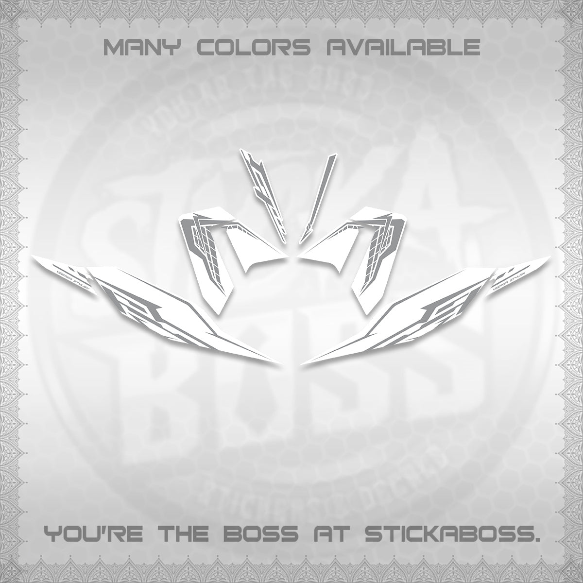 CLICK 125 V4 FOR WHITE DECALS (2026 VEERIZA STYLISH DESIGN) STICKER DECALS By STICKABOSS