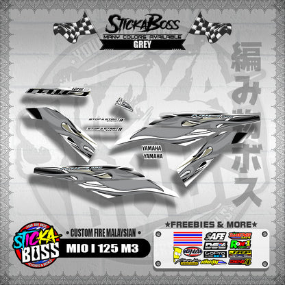 MIO I 125 M3 DECALS ( CUSTOM FIRE MALAYSIAN )【WITH FREEBIES】