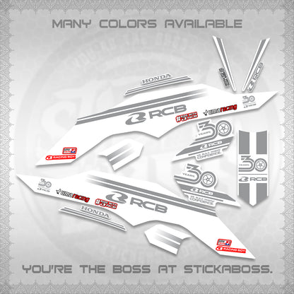CLICK 125 V3 FOR WHITE DECALS (2026 30TH ANNIVERSARY RACING DESIGN)STICKER DECALS By STICKABOSS