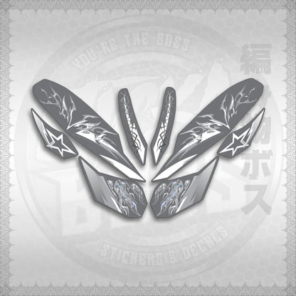 STICKER DECALS for CLICK 125 V3 (CV3VALEKYSH) By STICKABOSS (SOFIE LAMINATED WATERPROOF)