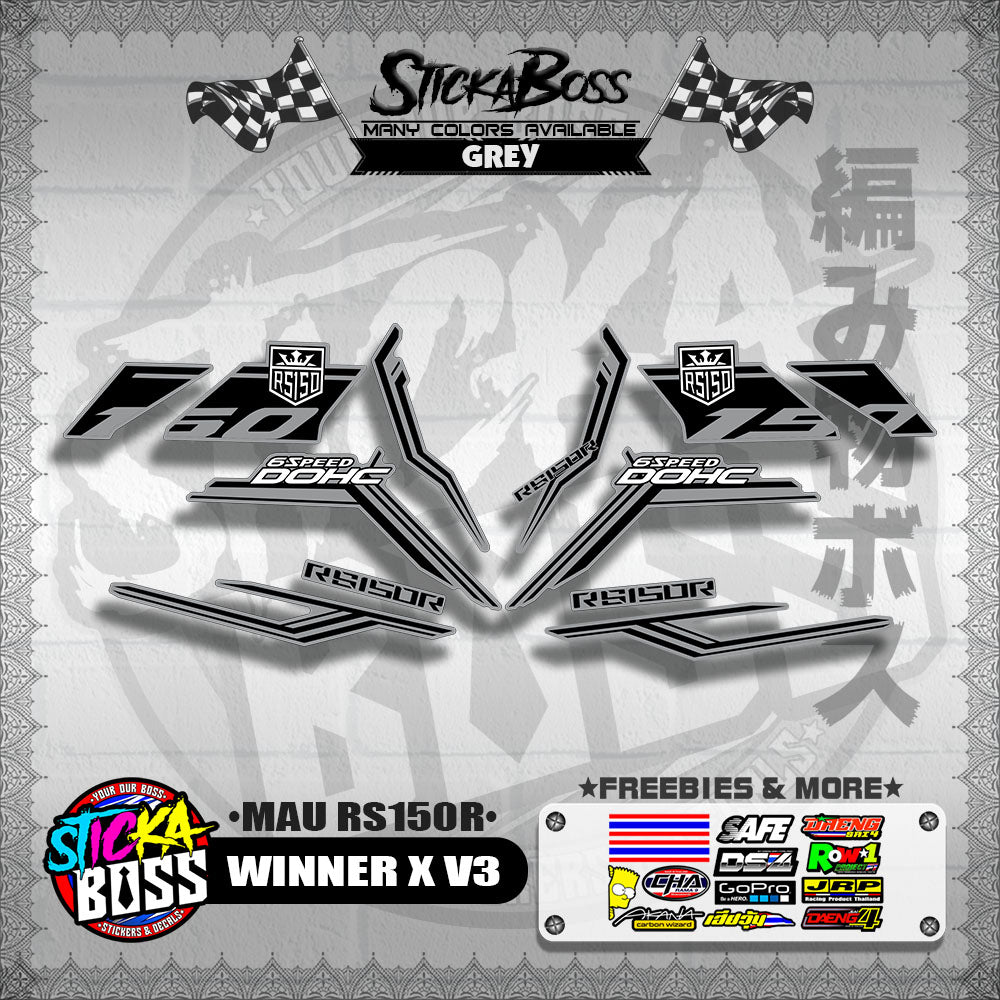 WINNER X V3 DECALS ( MAU RS150R )【WITH FREEBIES】