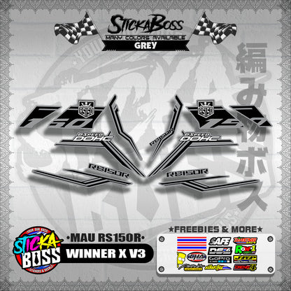 WINNER X V3 DECALS ( MAU RS150R )【WITH FREEBIES】