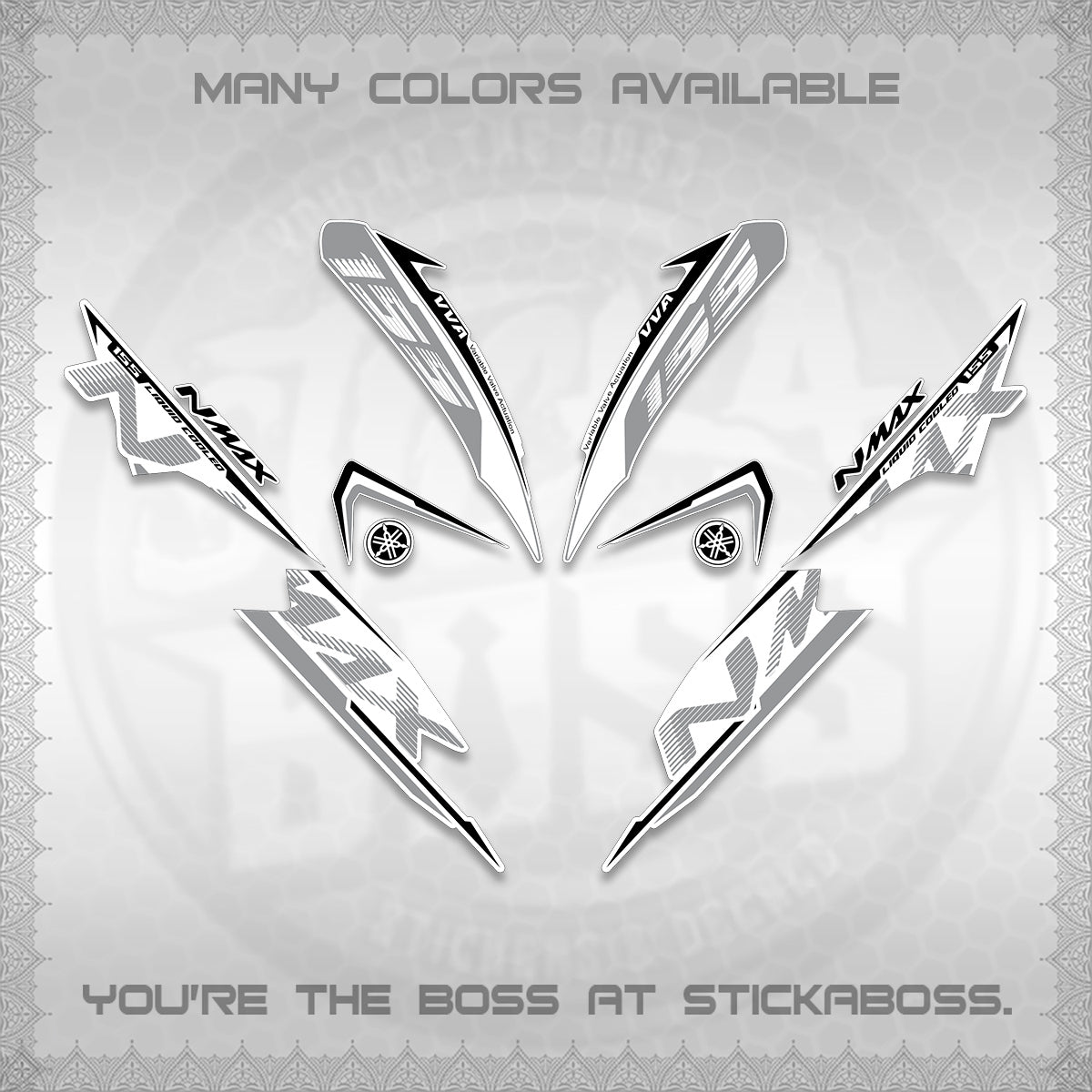 NMAX V1 THAI FOR WHITE DECALS (2020 DESIGN) STICKER DECALS By STICKABOSS