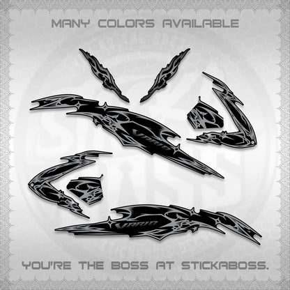 CLICK 125 V3 VARIO DECALS (2026 TRIBAL LIGHTNING DESIGN) STICKER KITS BY STICKABOSS