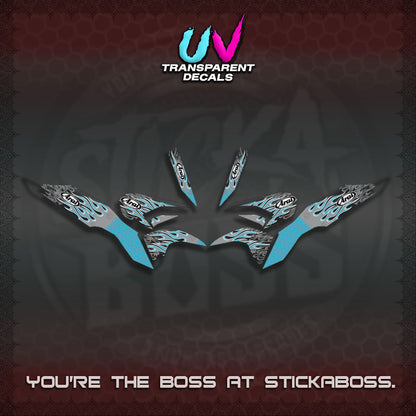 【PREMIUM UV PRINT】TRANSPARENT CLICK 125 V3  DECALS(ARAI API NEW TERBARU DESIGN)By STICKABOSS