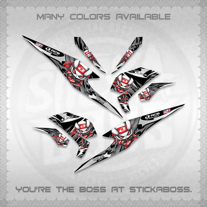 BEAT FI V3 FOR WHITE DECALS (2026 NEW RCB 2.0 DESIGN) STICKER KITS BY STICKABOSS