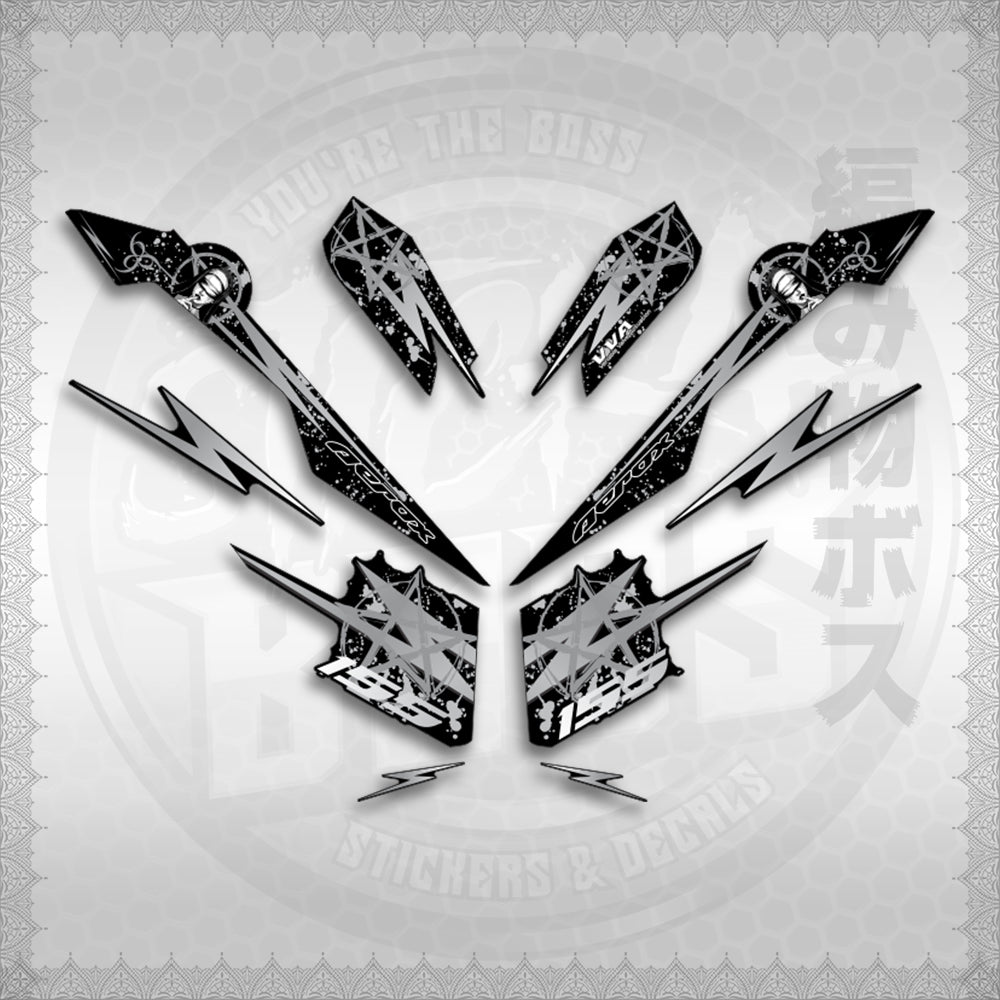 STICKER DECALS for AEROX V3 ALPHA TURBO INDO (AV3STLASA) By STICKABOSS (SOFIE LAMINATED WATERPROOF)