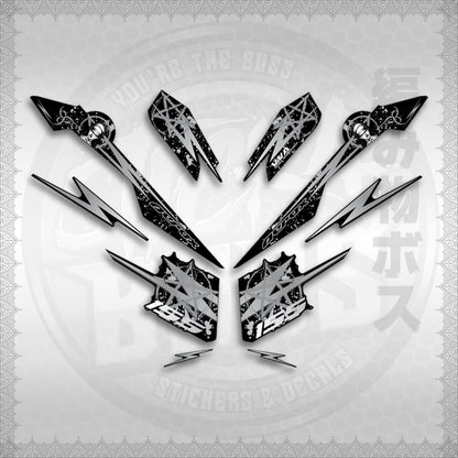 STICKER DECALS for AEROX V3 ALPHA TURBO INDO (AV3STLASA) By STICKABOSS (SOFIE LAMINATED WATERPROOF)