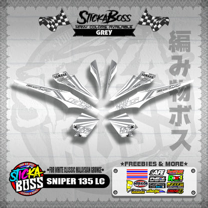 SNIPER 135 LC DECALS ( FOR WHITE CLASSIC MALAYSIAN GRUNGE )【WITH FREEBIES】