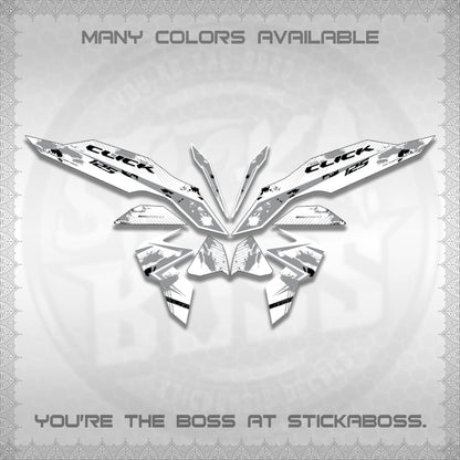 CLICK V3 MALAY FOR WHITE DECALS (HITAM STRIPING 03 MOTIF)STICKER DECALS By STICKABOSS