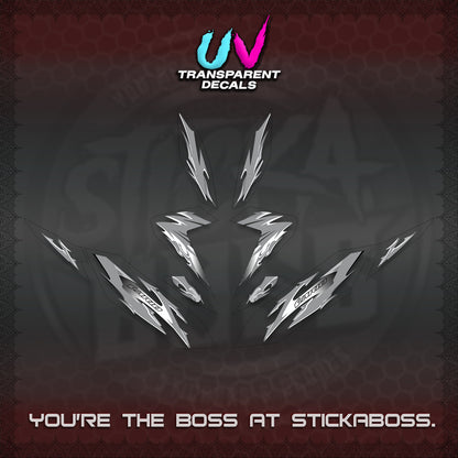 CLICK 125 V4 VARIO UV TRANSPARENT DECALS (2026 MODERN TRIBAL DESIGN) STICKER KITS By STICKABOSS
