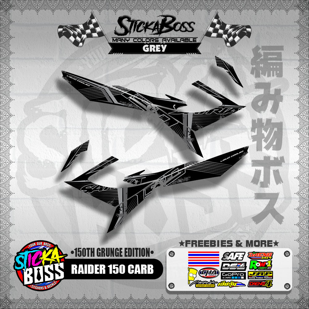 RAIDER 150 CARB DECALS ( 150TH GRUNGE EDITION )【WITH FREEBIES】