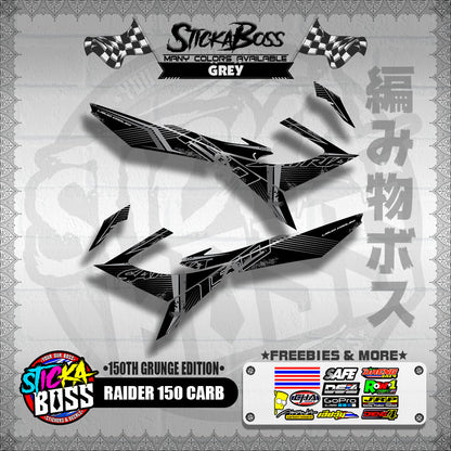 RAIDER 150 CARB DECALS ( 150TH GRUNGE EDITION )【WITH FREEBIES】