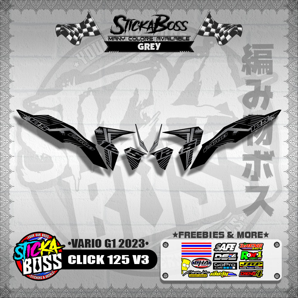 CLICK 125 V3 DECALS ( VARIO G1 2023 )【WITH FREEBIES】