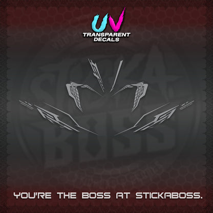 CLICK 125 V4 UV TRANSPARENT DECALS (2026 VEERIZA STYLISH DESIGN) STICKER DECALS By STICKABOSS