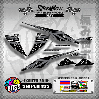SNIPER 135 DECALS ( EXCITER 2010 )【WITH FREEBIES】