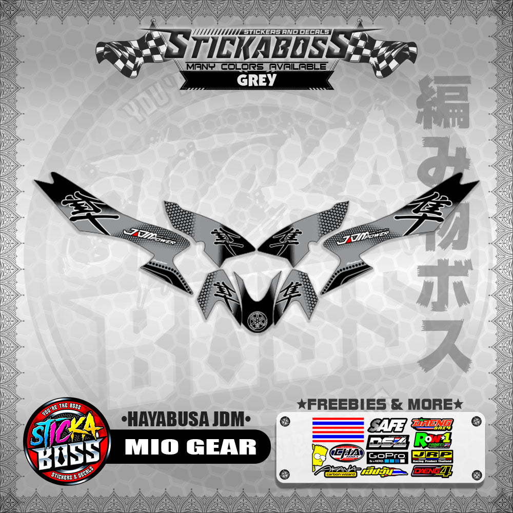 MIO GEAR STICKER DECALS ( HAYABUSA JDM )【WITH FREEBIES】