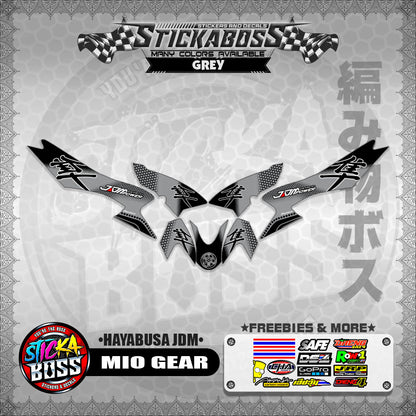 MIO GEAR STICKER DECALS ( HAYABUSA JDM )【WITH FREEBIES】