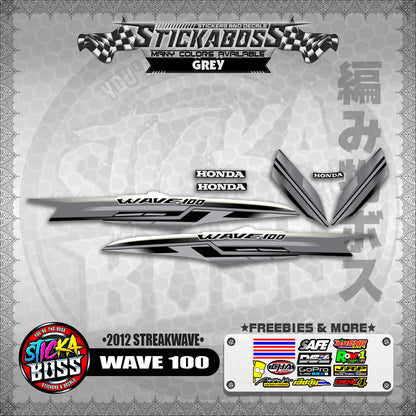 WAVE 100  STICKER DECALS ( 2012 STREAKWAVE ) 【WITH FREEBIES】