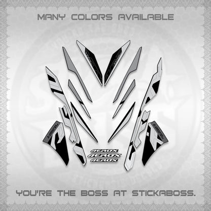 AEROX V3 ALPHA TURBO STOCK DECALS (STOCK DESIGN 2026)STICKER DECALS By STICKABOSS