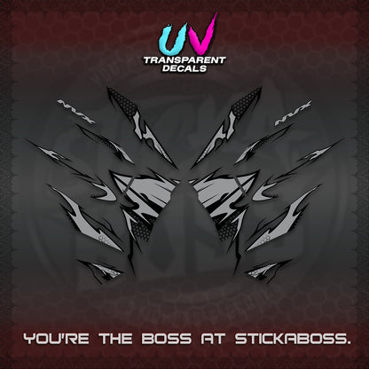 AEROX 155 V2 UV TRANSPARENT (VIETNAM STYLE-1 SPOT) FOR LIGHT COLORED COVER DECALS By STICKABOSS