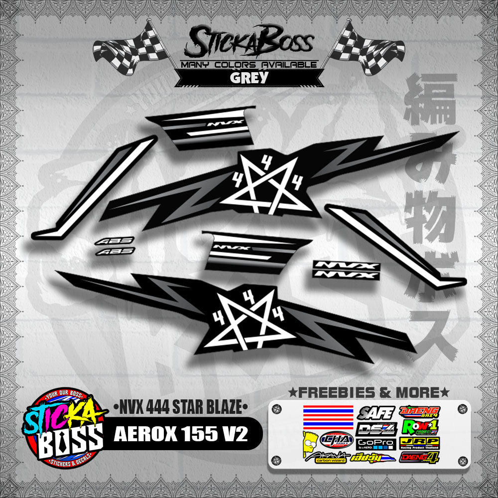 AEROX 155 V2 DECALS ( NVX 444 STAR BLAZE )【WITH FREEBIES】